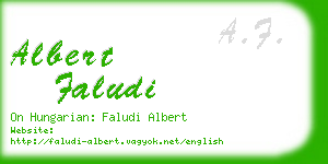 albert faludi business card